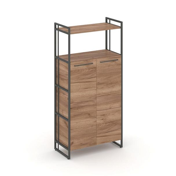 Rift Шкаф 4 ниши широкий RF.SS-43 Дуб Табак/Металл Антрацит 798*396*1648 - Вид 1