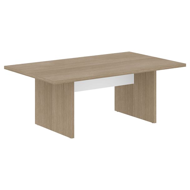 Стол переговорный 2000 СП-064-25-19 Дуб Натуральный/Белый глянец 2000х1200х750 KANON - Вид 1