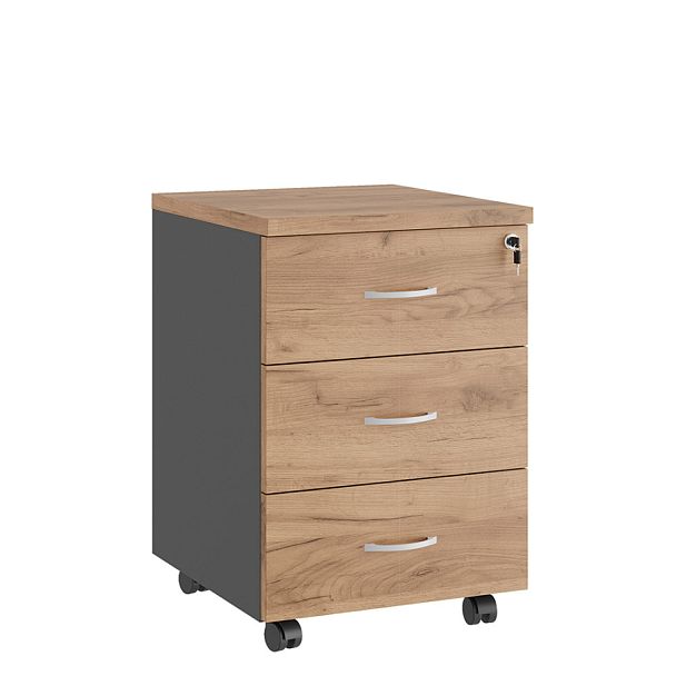 Тумба мобильная Tess 43x47x63 дуб крафт золотой - Вид 1