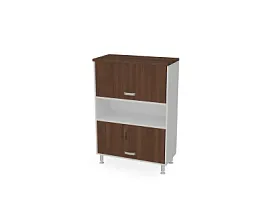 БЕРЛИН / BERLIN Шкаф с двумя лифт-дверями 900х430х1290 Орех Вармия/Белый - Фото предпросмотра