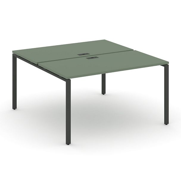 Concept Рабочая станция на 2 места CN.DRS-001 Кобо/Металл Антрацит 980*1480*750 - Вид 1