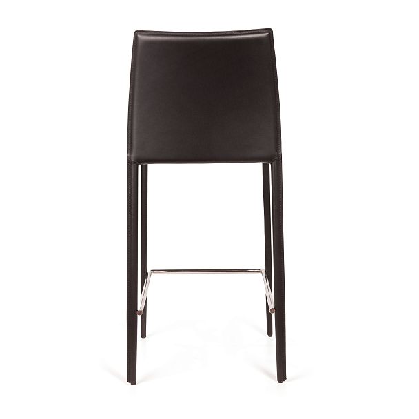 Стул полубарный Rolf, кожа черный - Вид 6