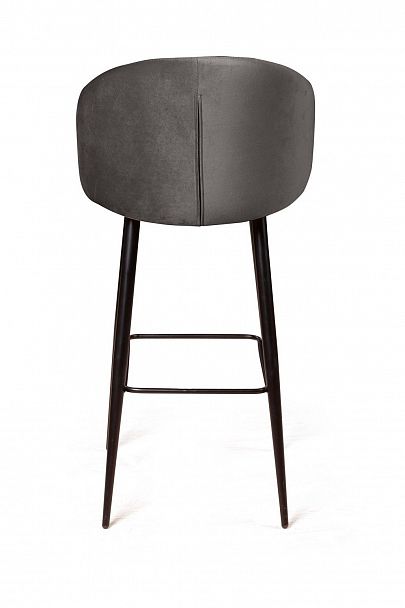 Стул барный Mont Blanc, бархат антрацит 14 / черный конус - Вид 6