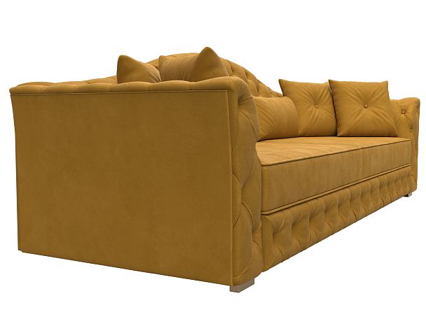 Диван прямой Артис Велюр желтый - Вид 3