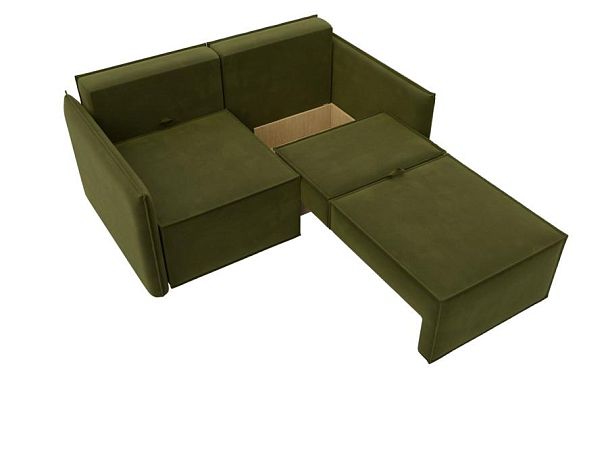 Диван прямой Либерти мини Микровельвет зеленый - Вид 7