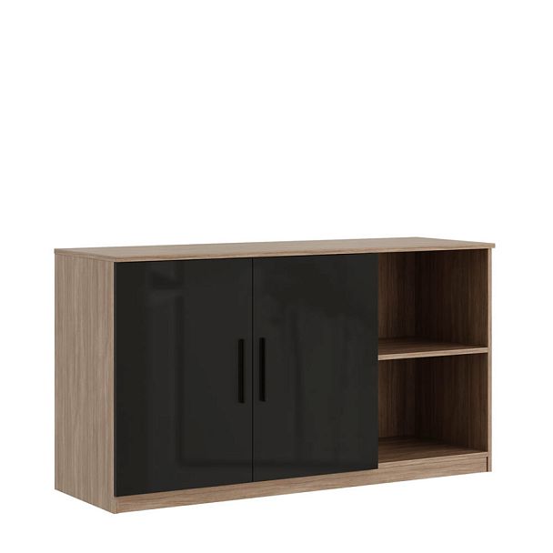 Креденция с секцией, глянец Asti 135x45x74,2 дуб черный - Вид 1
