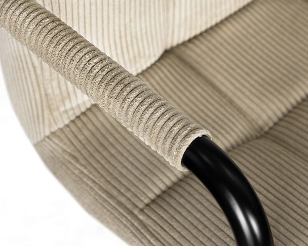 Стул барный DOBRIN KRUGER ARM BLACK (бежевый вельвет (LAR-E2041-04)) - Вид 9