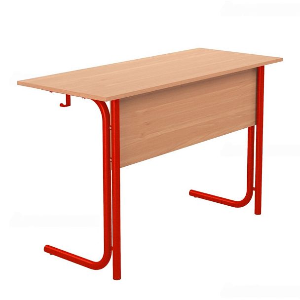 Стол ученический 100В, 2-местный на круглой трубе (м/к Красный, Синий, Зеленый), гр.7 - Вид 3