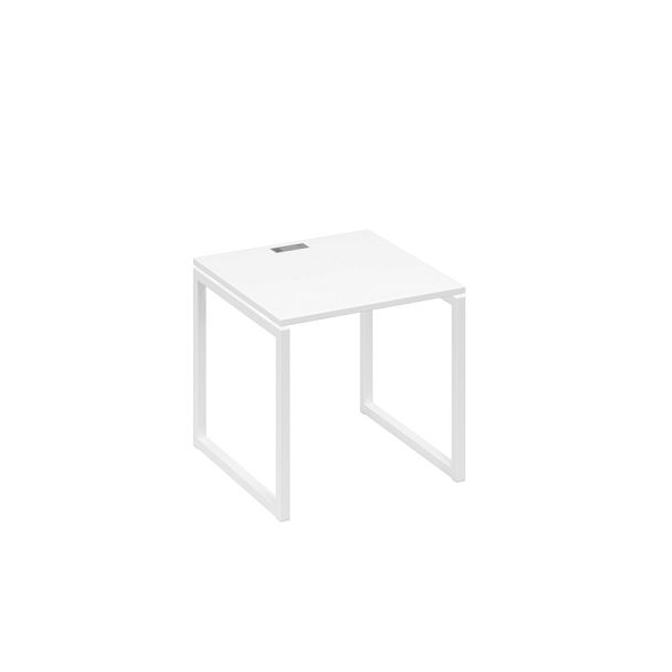 Стол письменный на металлокаркасе QUATTRO A4 А4 Б4 021 БП белый премиум / металлокаркас белый - Вид 1