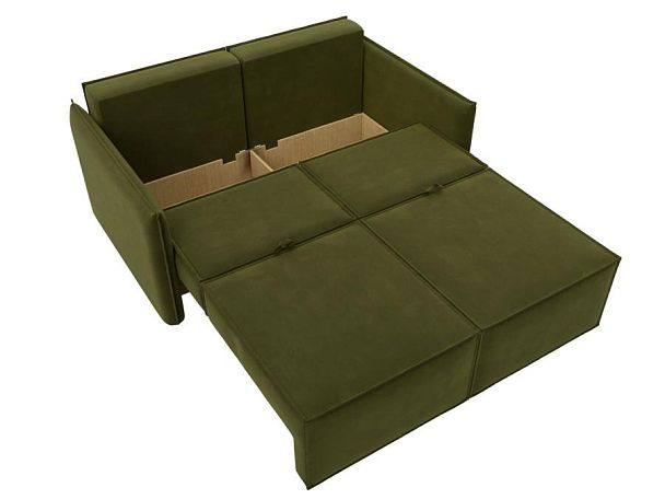 Диван прямой Либерти мини Микровельвет зеленый - Вид 8