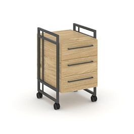 Rift Direct Тумба мобильная RF.TMR-001 Тиквуд Светлый/Металл Антрацит 424*500*680 - Фото предпросмотра