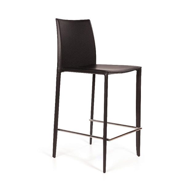 Стул полубарный Rolf, кожа черный - Вид 1