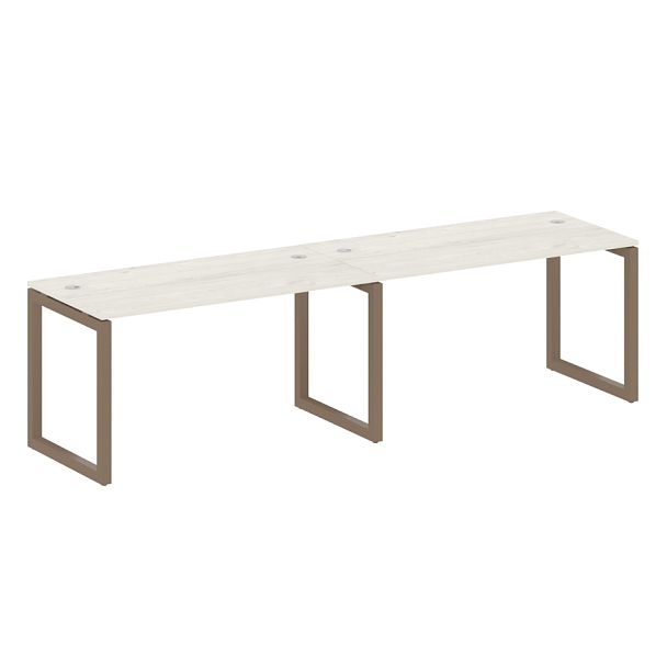 Metal System Quattro Р. ст. на 2 раб. места на О-образном м/к 50БО.СМ-2.3 Дуб наварра/Мокко металл 2800*720*750 - Вид 1