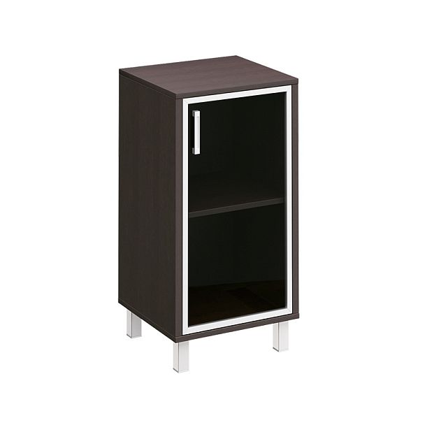 Шкаф для документов правый, дверь в алюминиевой раме "Борн" В 411-814 дуб шамони - Вид 3