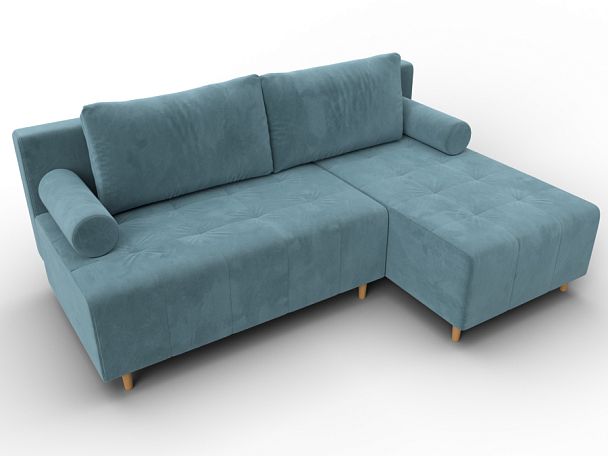 Диван угловой Лига-102 угол универсальный Велюр бирюзовый - Вид 6
