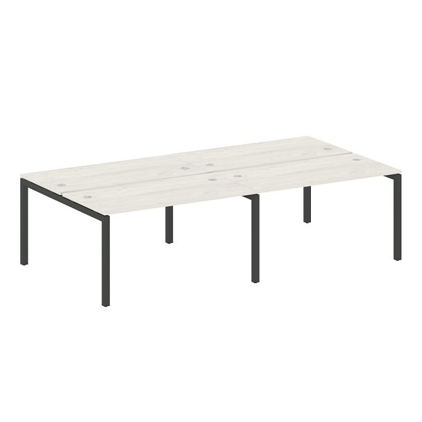 Metal System Quattro Р. ст. на 4 раб. места на П-образном м/к 50БП.СМ-4.3 Дуб наварра/Антрацит металл 2800*1475*750 - Вид 1