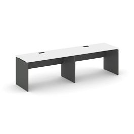 Стайл Проджект Рабочая станция 1 сторон. SN-D.ORS-003 Белый/Антрацит NEW/Черная Заглушка 2760*600*75 - Фото предпросмотра