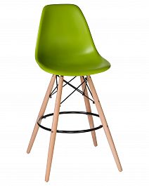 Стул барный DOBRIN DSW BAR (ножки светлый бук, цвет сиденья салатовый (G-08)) - Фото предпросмотра