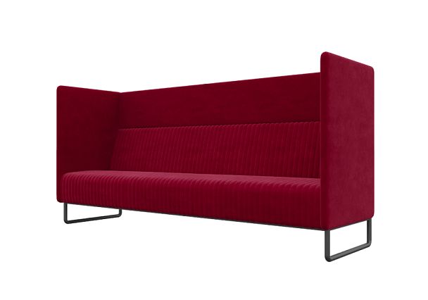 Bronks Диван трехместный BROS-3 Teddy 644/Металл Черный 2100*760*1180 - Вид 1