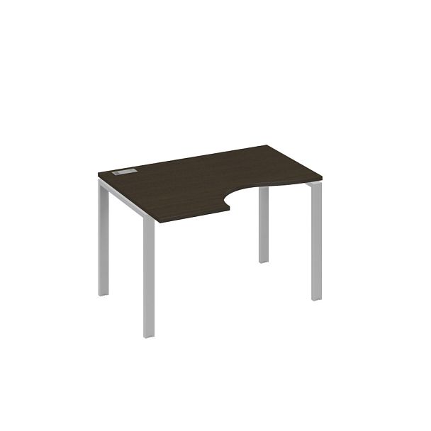 Стол эргономичный левый "Классика" на металлокаркасе UNO A4 А4 Б1 041 БП венге / металлокаркас серый - Вид 1