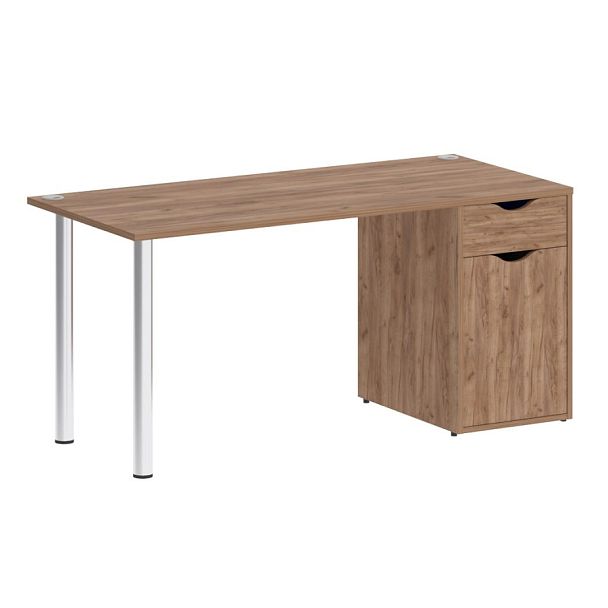 Home Office Стол письменный VR.SP-3-158.1 Дуб табак/Хром опоры 1580*720*750 - Вид 1