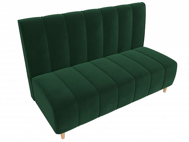Прямой диван Ральф (полностью велюр зеленый) - Вид 5
