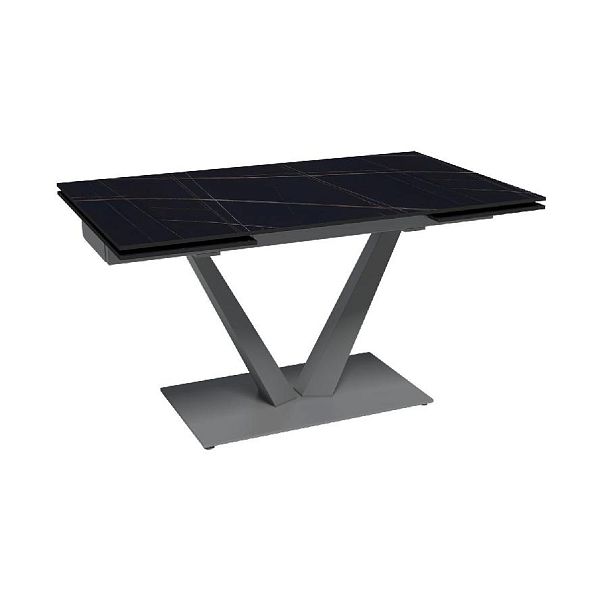 Стол раскладной Malibu (140+40+40), керамика матовая Blackgold - Вид 1