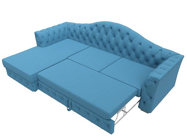 Диван угловой Артис левый угол Рогожка голубой - Вид 7
