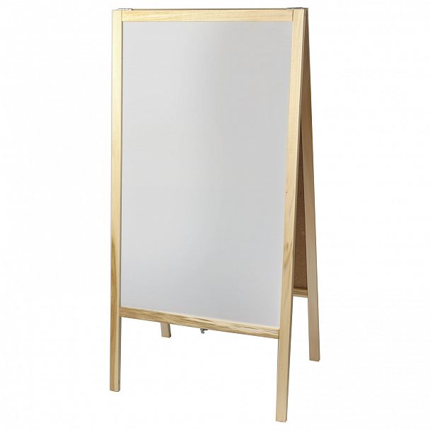 Доска-штендер двусторонняя для мела и магнитно-маркерная (54х109 см), черная/белая, STAFF, 236889 - Вид 4