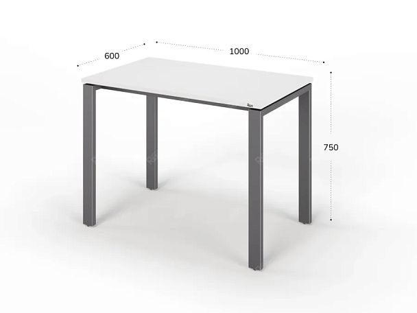 ЛАЙТ / LIGHT RLG015-10x6 Прямоугольный стол 100x60x75 Белый - Вид 2