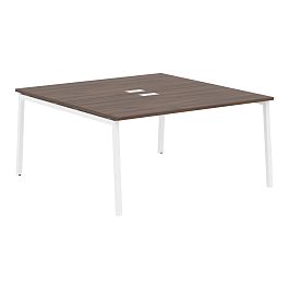 Стол 2-х местный ELWST 1516 Дуб Денвер тёмный/Белый 1560х1606х750 EDIS - Фото предпросмотра
