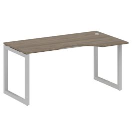 Metal System Quattro Стол криволинейный правый на О-образном м/к 50БО.СА-1 (R) Вяз/Серый металл 1600*900*750 - Фото предпросмотра