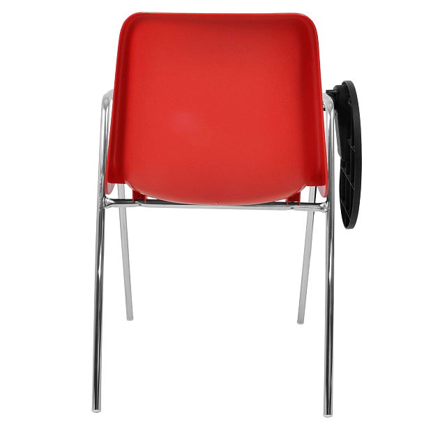 Стул Vicenza (4 ножки с подлокотниками + столик TLT), каркас хром, красный, РП+ИК - Вид 4