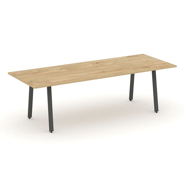 Style Project Direct Direct Стол переговорный SN-6A.SPRG-258.3 Тиквуд Светлый/Металл Антрацит 2580*980*750 - Вид 1