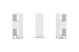 Стайл Проджект Набор стеллажа 1 сторон., 3 яр. SN.NS-311 Белый/Металл Белый 387*400*1248 - Фото предпросмотра