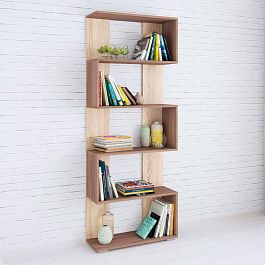 Стеллаж Ромео-1 (700*1800*250) ясень шимо/дуб сонома - Фото предпросмотра