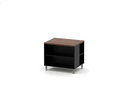 БЕРЛИН / BERLIN Тумба для копира на цокольных опорах 800х600х690 Орех Вармия/Черный - Фото предпросмотра