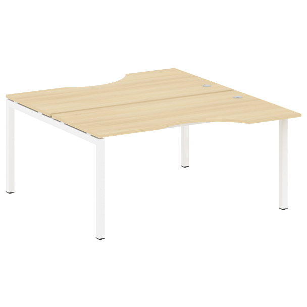 Metal System Quattro Р. ст. криволинейная на П-образном м/к 50БП.РАС-СА-2.1 Акация/Белый металл 1600*1835*750 - Вид 1