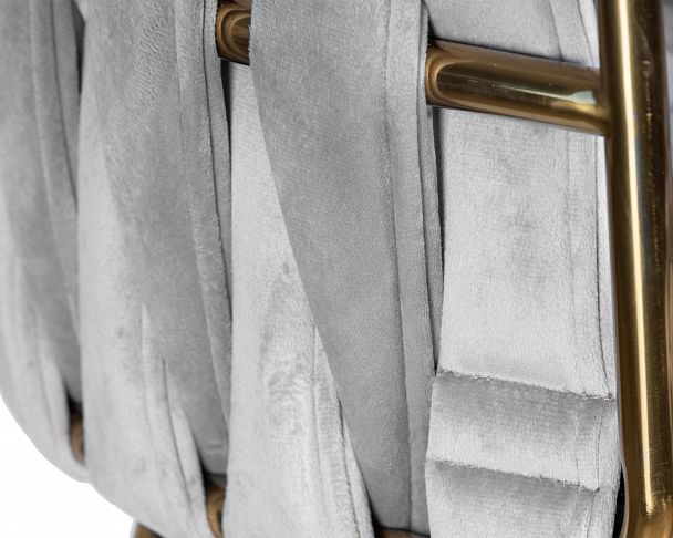 Стул барный DOBRIN EMMA GOLD (светло-серый велюр (135-37)) - Вид 7