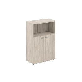 Шкаф средний с нишей  800х400х1200, 2-х дв., з.ст ЛДСП 16 мм / корпус: дуб светлый; фасады: дуб светлый Сигма / Sigma - Фото предпросмотра