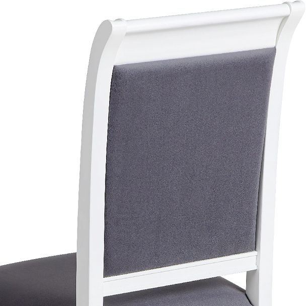 Комплект деревянных стульев с мягким сиденьем Бармс Белая эмаль/Серый велюр, 4 шт. - Вид 10