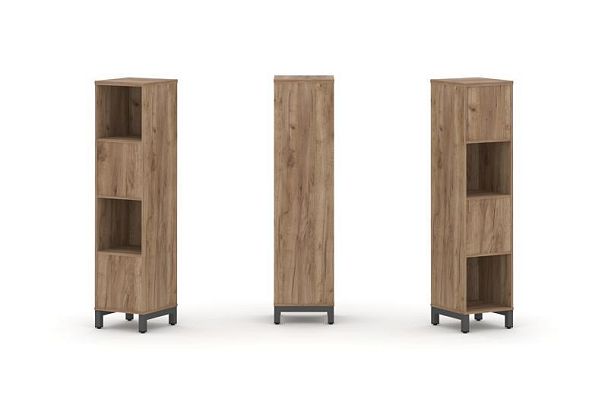 Стайл Проджект Набор стеллажа 2-х сторон., 4 яр. SN.NSD-411 Дуб Табак/Металл Антрацит 387*400*1615 - Вид 1