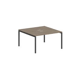 Рабочая станция Sigma 1600х1438х750 / профиль: 40х40 антрацит; столешница: дуб темный - Фото предпросмотра