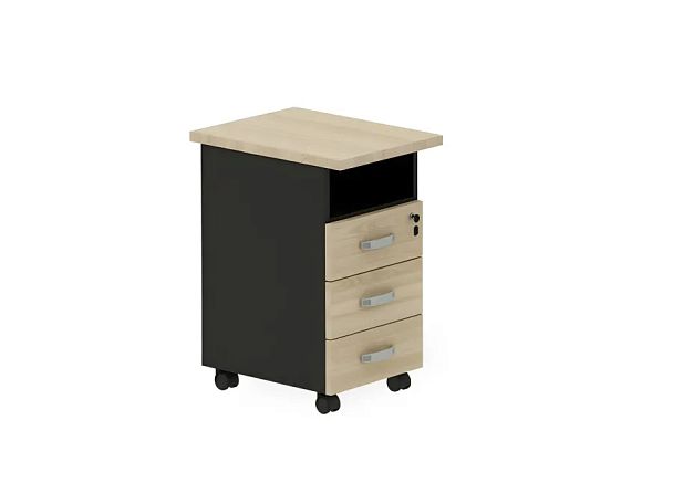 БЕРЛИН / BERLIN Тумба приставная левая 450х580х740 Акация/Черный - Вид 1