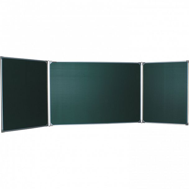 Доска для мела магнитная 3-х элементная 100х150/300 см, 5 рабочих поверхностей, зеленая, BOARDSYS, ТЭ-300М - Вид 2