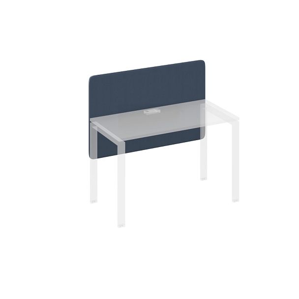 Экран фронтальный тканевый мягкий с кабель-каналом для стола 120 A4 А4 А 856 синий / металлокаркас антрацит - Вид 1