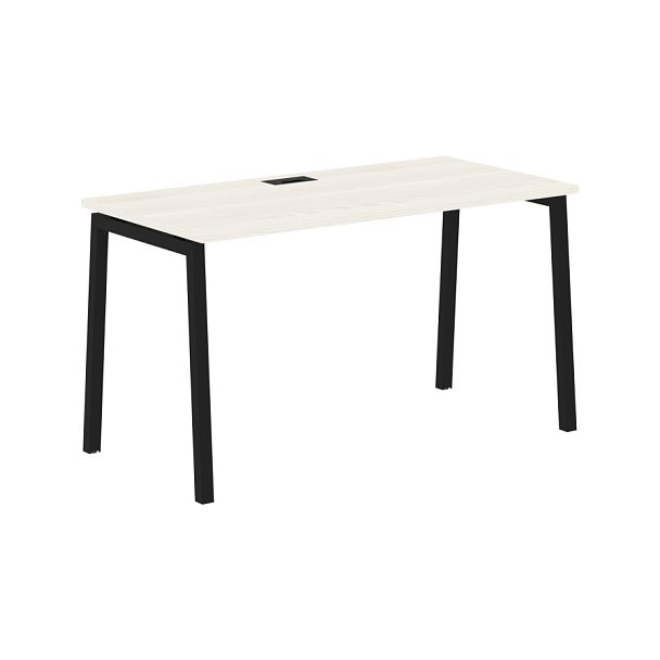 Стол прямой ELST 1367 Ясень Траун/Черный 1360х670х750 EDIS - Вид 1