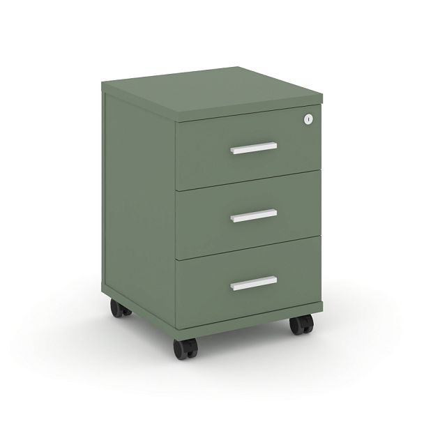 Concept Тумба мобильная 3 ящ. CN.TUM-003 W Кобо/Металл Белый 420*420*615 - Вид 1