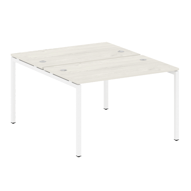 Metal System Quattro Р. ст. на П-образном м/к 40БП.РАС-СП-2.2 Дуб наварра/Белый металл 1200*1475*750 - Вид 1