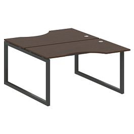 Metal System Quattro Р. ст. криволинейная на О-образном м/к 50БО.РАС-СА-2.2 Венге/Антрацит металл 1400*1835*750 - Фото предпросмотра